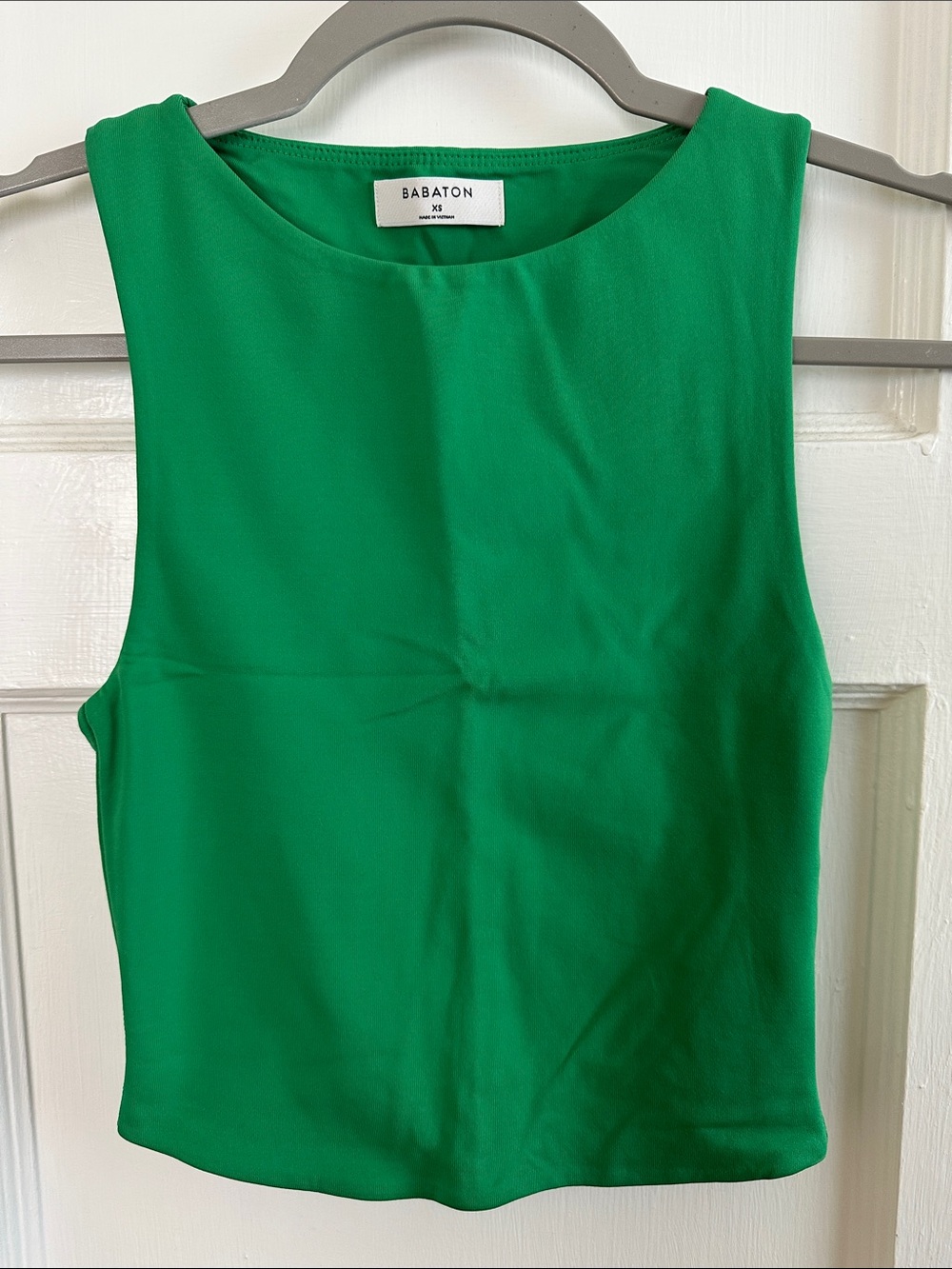 Babaton Emerald Green Crewneck Shell Top